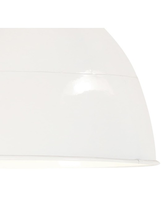 Industriální vintage závěsné svítidlo 25 w bílé kulaté 31cm e27