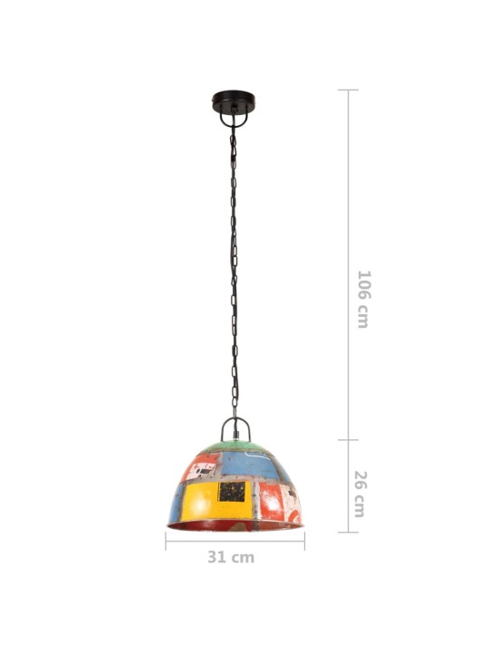 Industriální vintage závěsné svítidlo 25 w pestré kulaté 31 cm