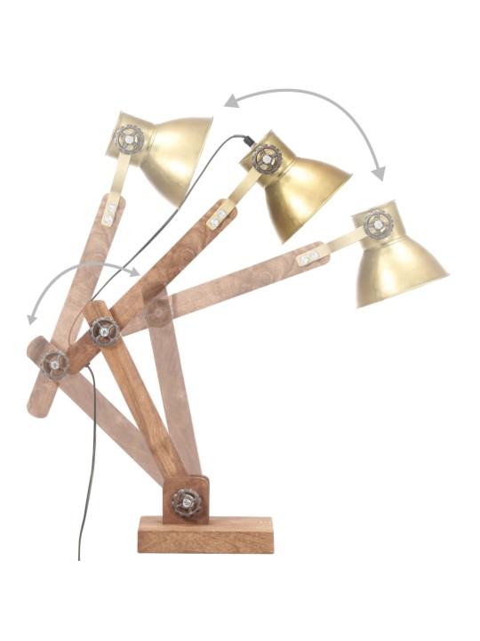 Industriální stolní lampa mosazná kulatá 58 x 18 x 90 cm e27