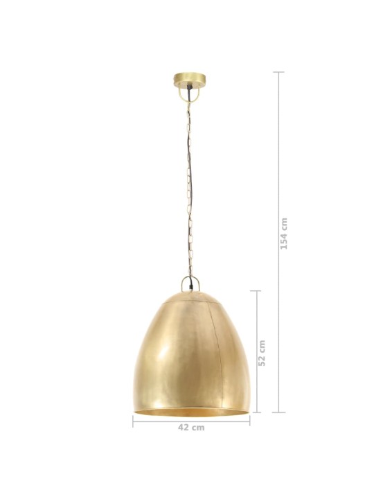 Industriální závěsné svítidlo 25 w mosazné kulaté 42 cm e27
