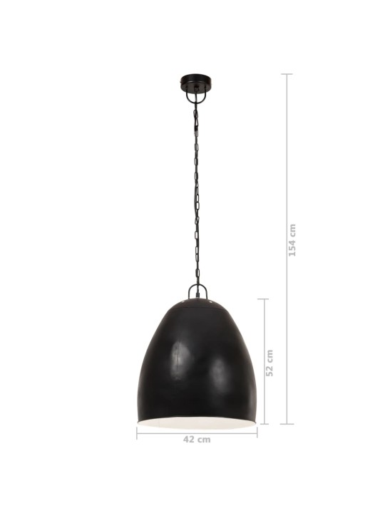 Industriální závěsné svítidlo 25 W černé kulaté 42 cm E27