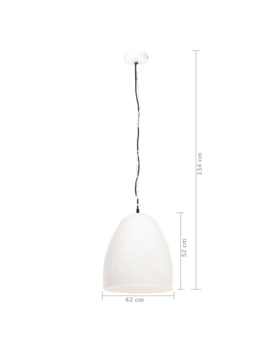 Industriální závěsné svítidlo 25 W bílé kulaté 42 cm E27