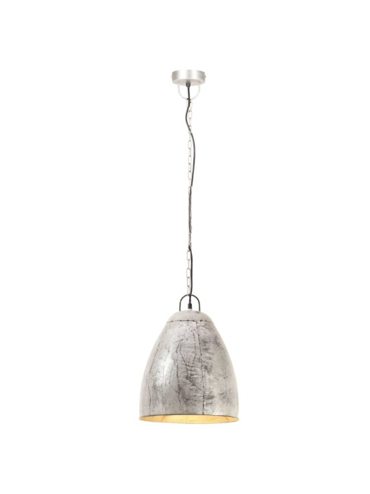 Industriální závěsné svítidlo 25 w stříbrné kulaté 32 cm e27