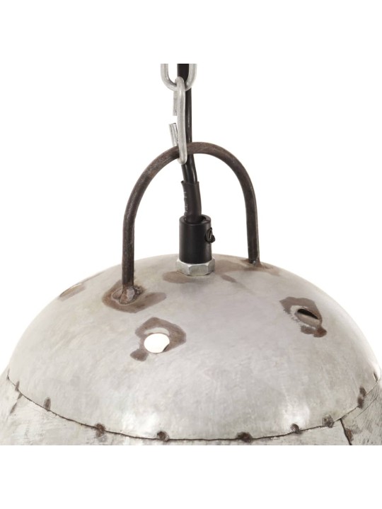 Industriální závěsné svítidlo 25 w stříbrné kulaté 32 cm e27