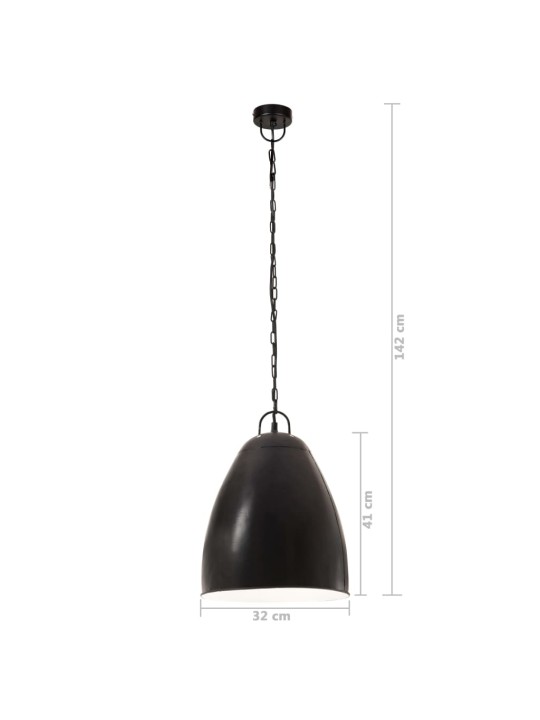 Industriální závěsné svítidlo 25 W černé kulaté 32 cm E27