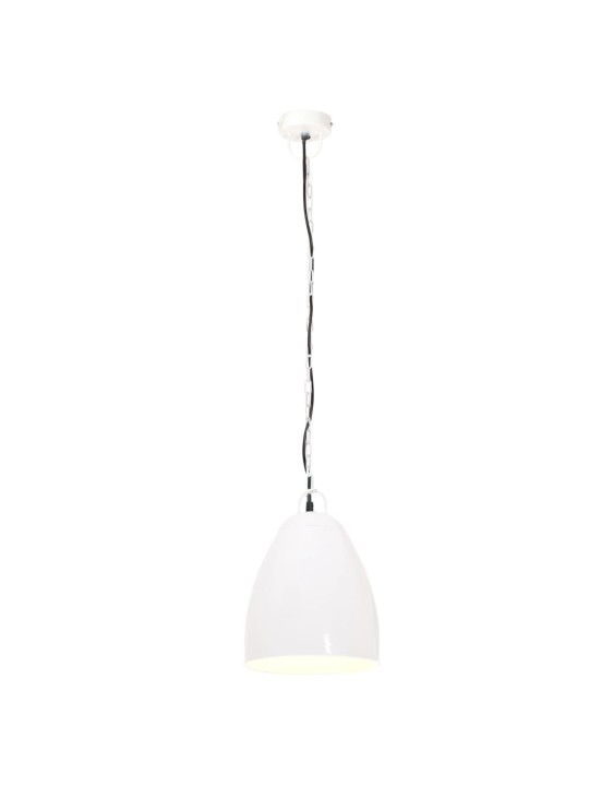 Industriální závěsné svítidlo 25 w bílé kulaté 32 cm e27