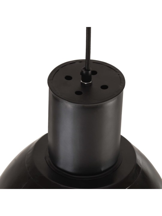 Závěsné svítidlo 25 w černé kulaté 28,5 cm e27