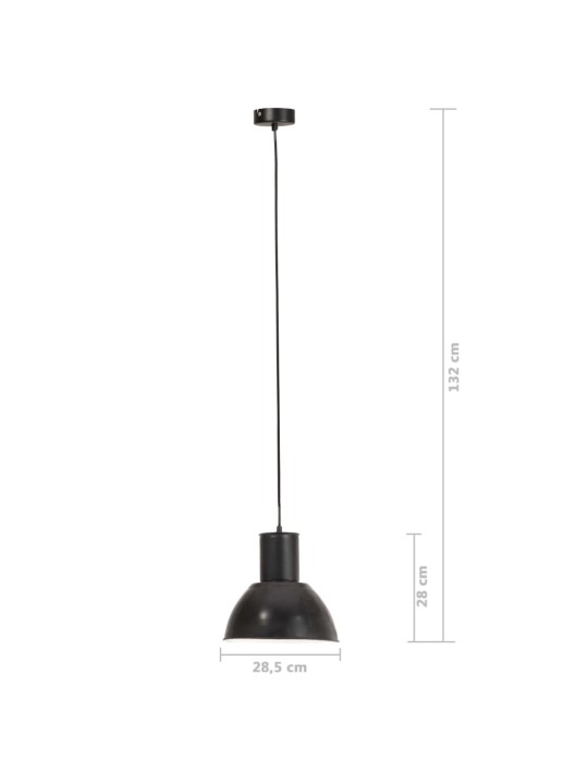 Závěsné svítidlo 25 w černé kulaté 28,5 cm e27