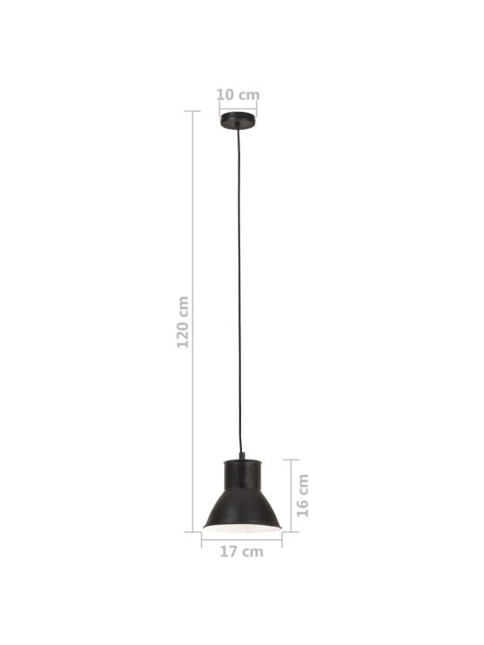 Závěsné svítidlo 25 w černé kulaté 17 cm e27