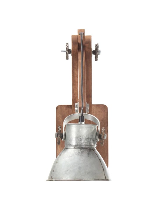 Nástěnná lampa industriální styl stříbrná kulatá E27