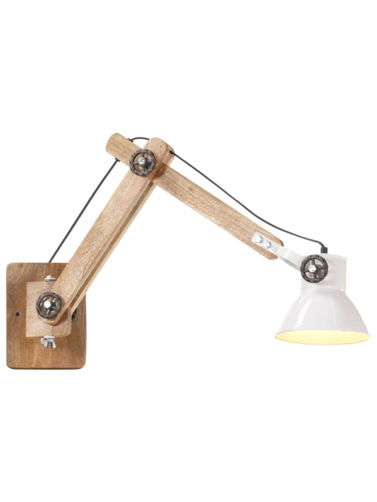 Nástěnná lampa industriální styl bílá kulatá e27