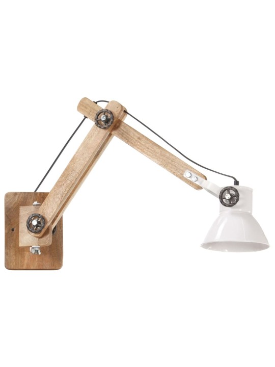 Nástěnná lampa industriální styl bílá kulatá e27
