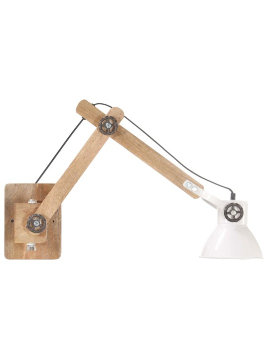 Nástěnná lampa industriální styl bílá kulatá e27
