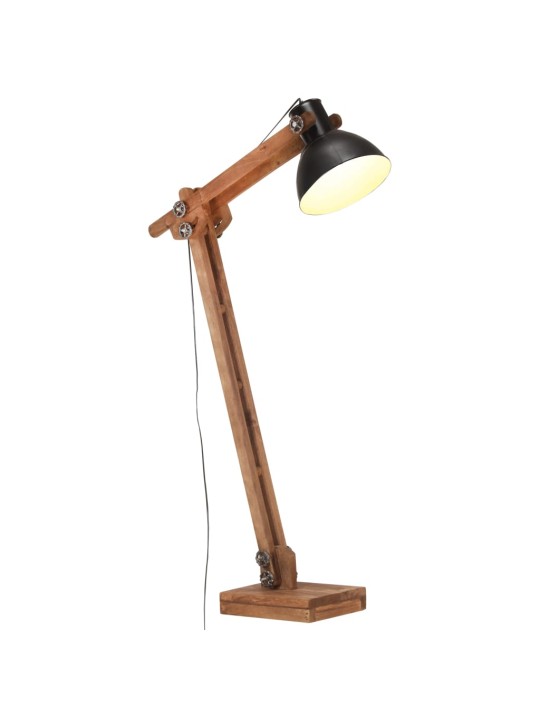 Stojací lampa černá masivní mangovníkové dřevo e27