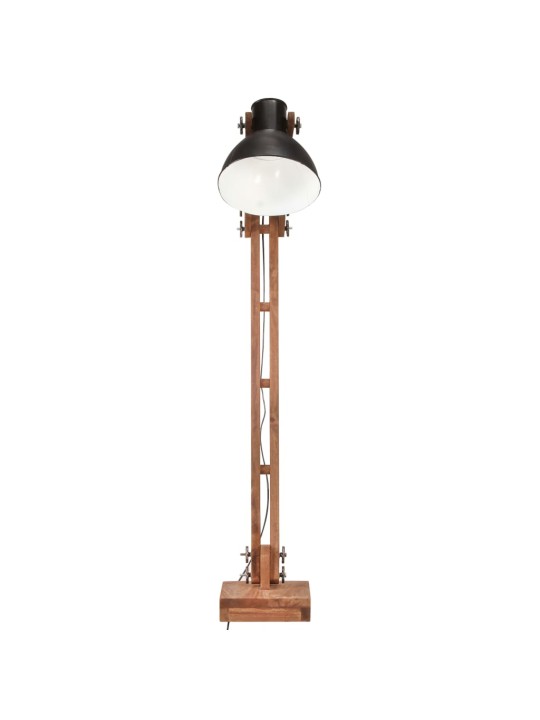 Stojací lampa černá masivní mangovníkové dřevo e27