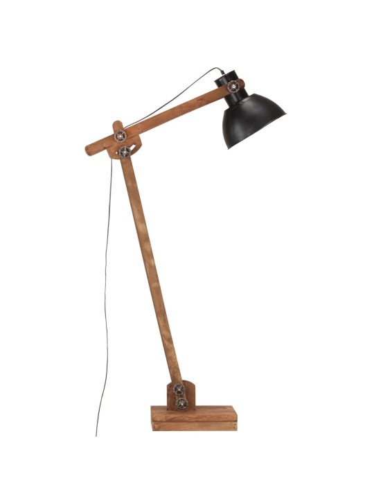 Stojací lampa černá masivní mangovníkové dřevo e27