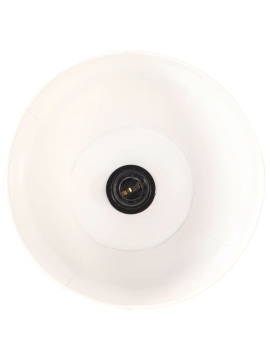Stojací lampa bílá masivní mangovníkové dřevo e27