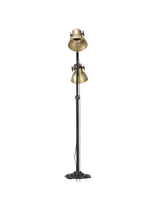 Podlahová lampa se 2 svítidly mosazná E27 litina