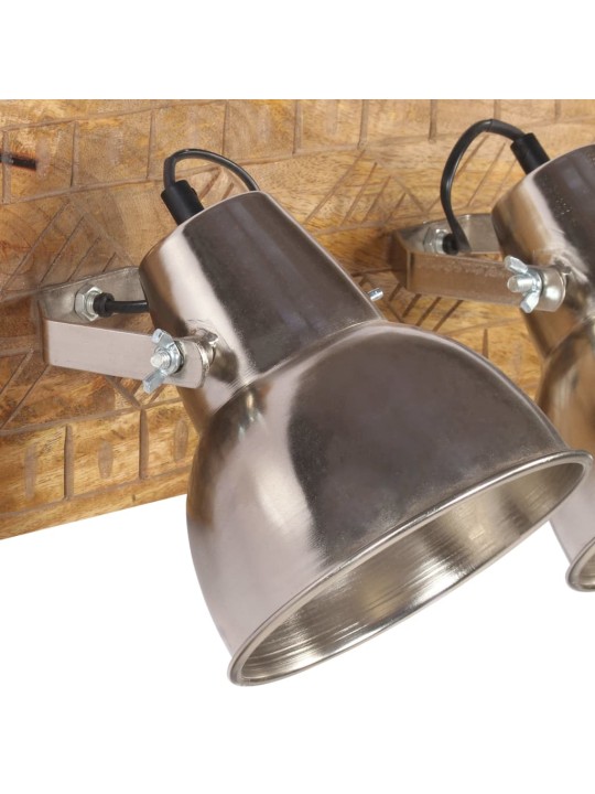 Industriální nástěnná lampa stříbrná 70 x 23 cm e27 mangovník