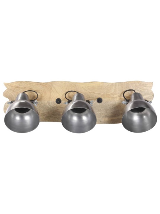 Industriální nástěnná lampa stříbrná 68 x 23 cm e27 mangovník