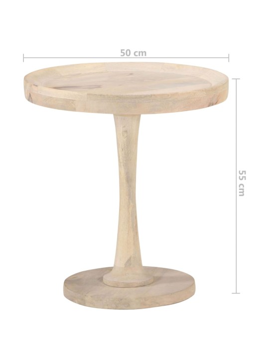 Odkládací stolek Ø 50 x 55 cm masivní mangovníkové dřevo