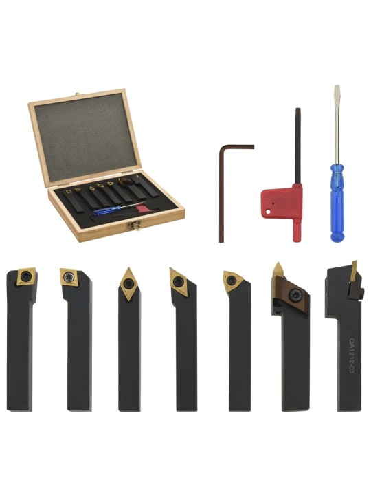 12dílné nože s vyměnitelnými plátky pro soustruh 12x12 mm 80 mm