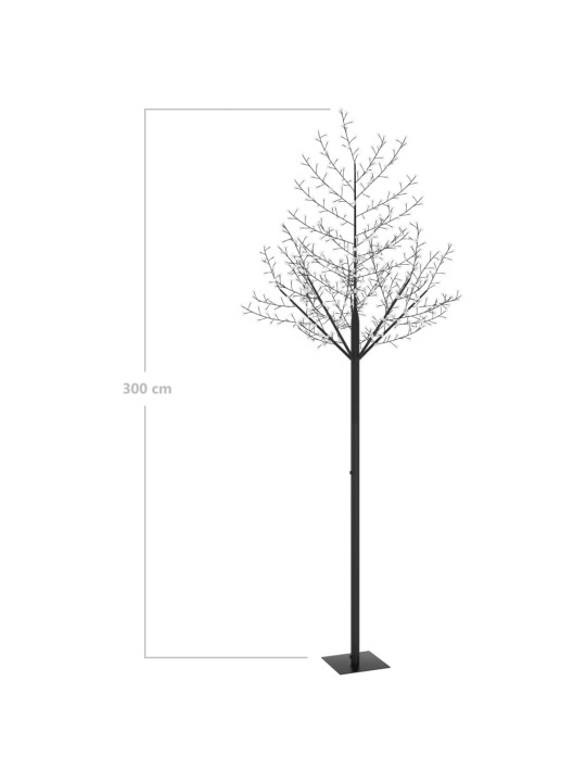Vánoční strom 600 LED modré světlo třešňový květ 300 cm
