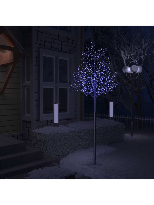 Vánoční strom 600 LED modré světlo třešňový květ 300 cm