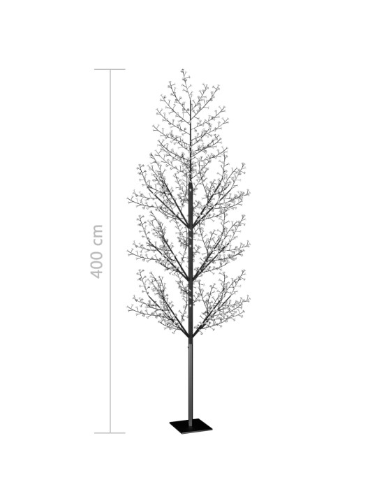 Vánoční strom 1 200 LED modré světlo třešňový květ 400 cm