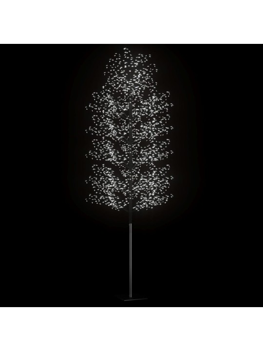 Vánoční strom 2000 LED chladné bílé světlo třešňový květ 500 cm