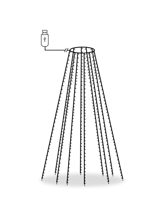 Světelná síť na vánoční stromek se 400 LED diodami 400 cm