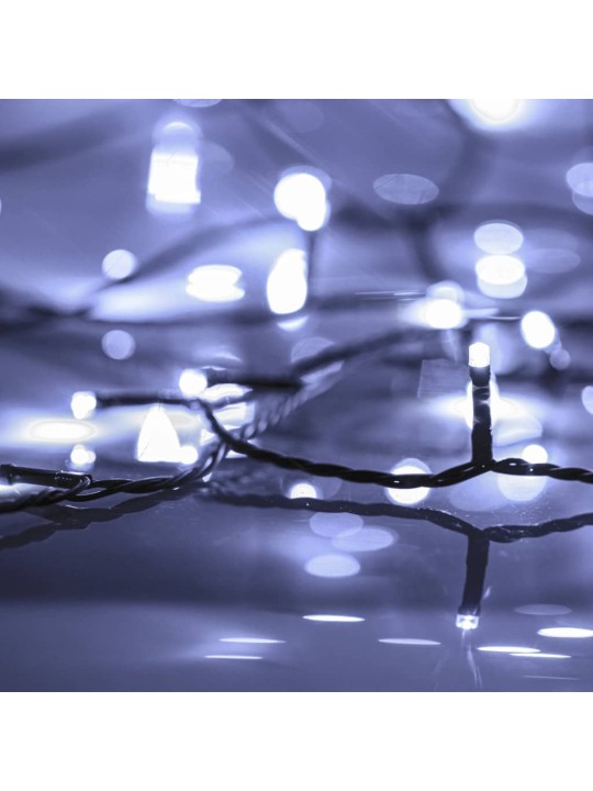 Světelný řetěz s 2000 LED dovnitř a ven 200 m IP44 studená bílá