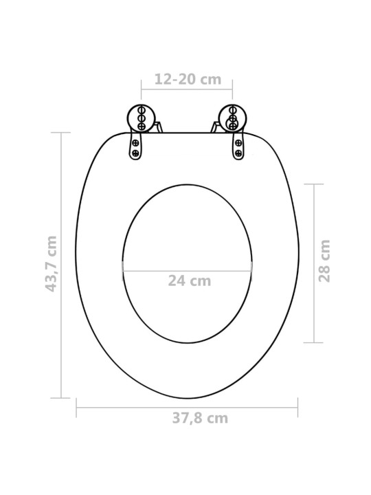 WC sedátko s víkem MDF modrá vodní kapka