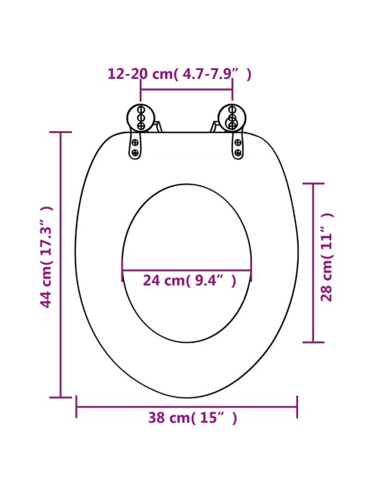WC sedátko s víkem MDF zelené motiv vodních kapek