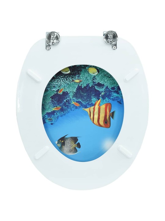 WC sedátko s víkem MDF podmořský motiv