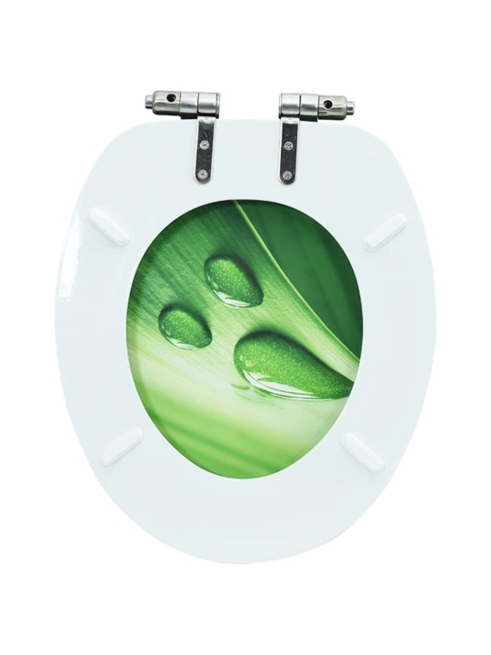 WC sedátko s funkcí pomalého sklápění MDF zelená vodní kapka