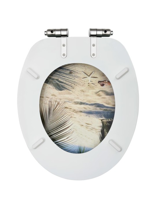 WC sedátko s funkcí pomalého sklápění MDF pláž