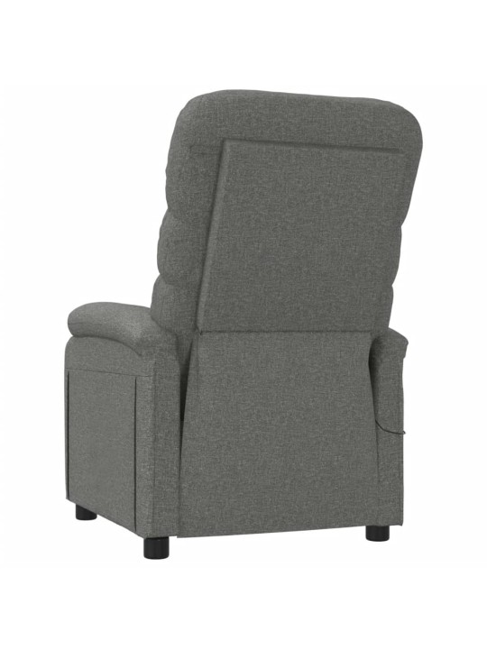 Masážní křeslo tmavě šedé textil