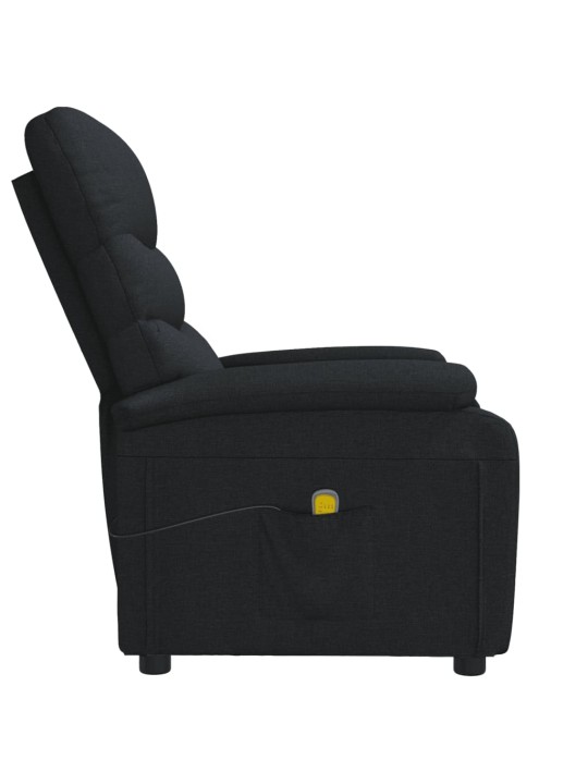 Masážní křeslo černé textil