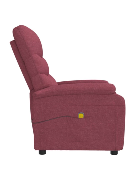 Masážní křeslo vínové textil