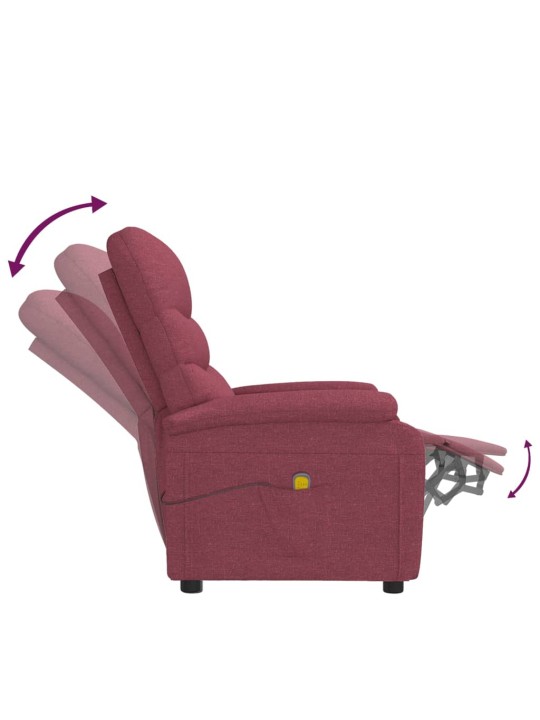 Masážní křeslo vínové textil
