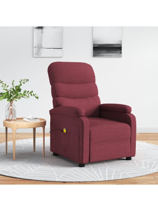 Masážní křeslo vínové textil
