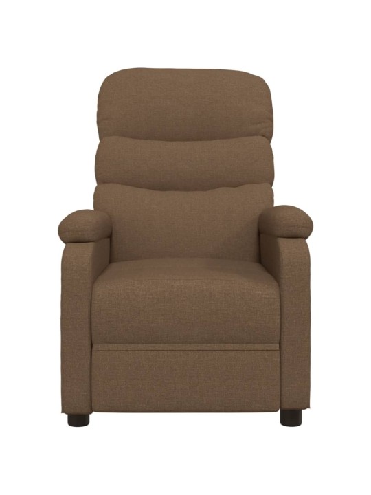 Masážní křeslo hnědé textil
