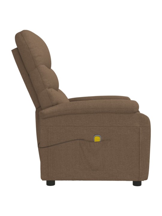 Masážní křeslo hnědé textil