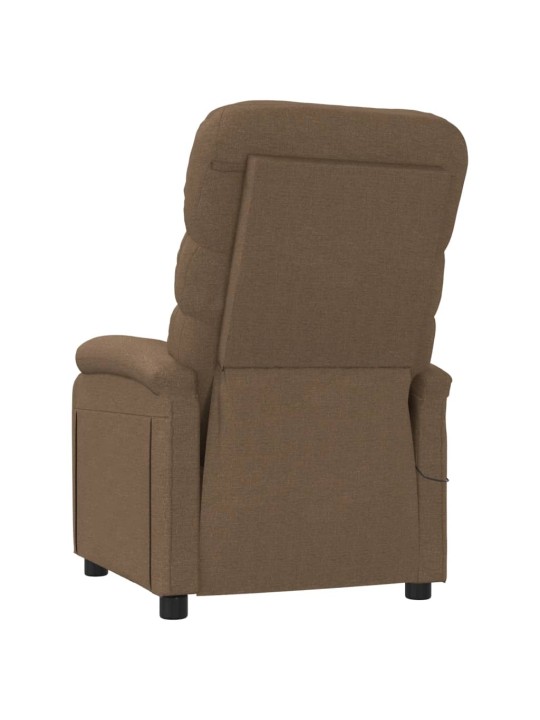 Masážní křeslo hnědé textil