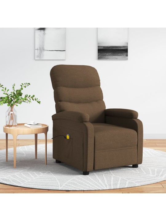 Masážní křeslo hnědé textil