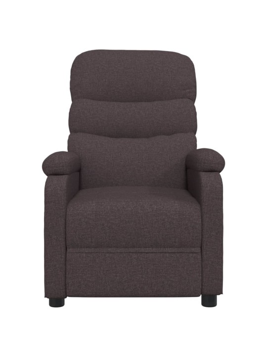 Masážní křeslo tmavě hnědé textil