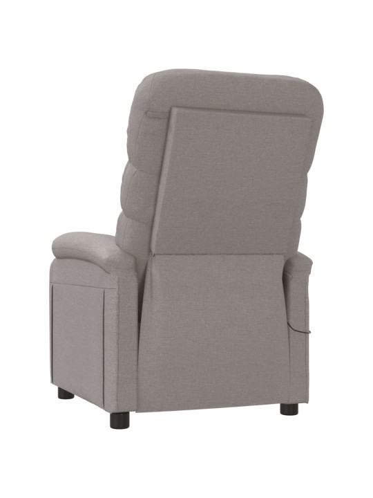 Masážní křeslo taupe textil