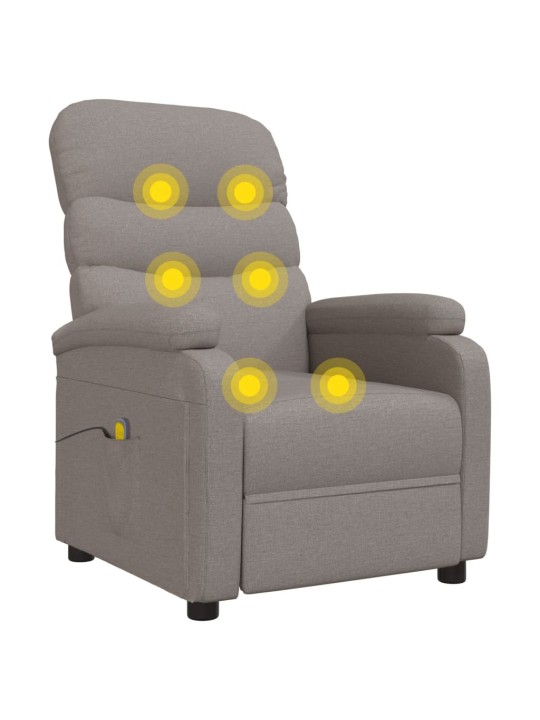 Masážní křeslo taupe textil