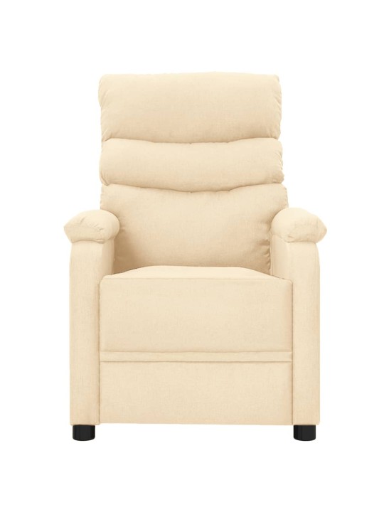 Masážní křeslo krémové textil